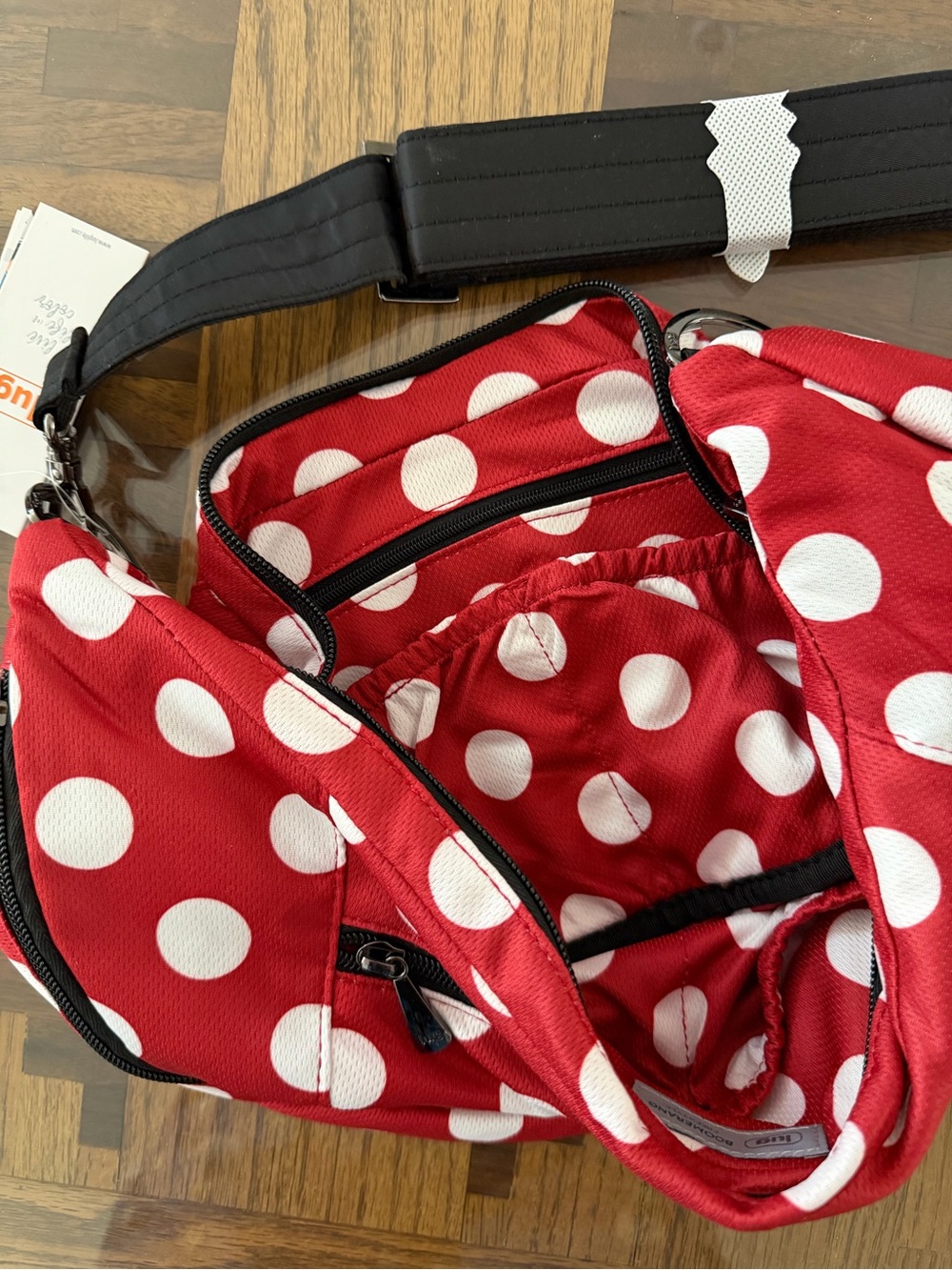 lug Red and White Polka Dot Crossbody Bag - Picture 4 of 5
